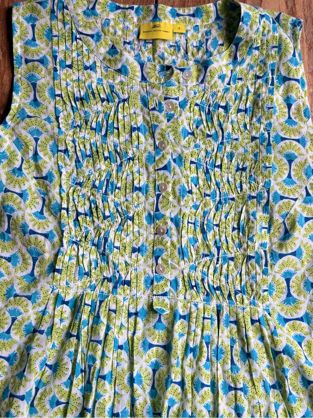 Like New! Roller Rabbit Limited Edition Exclusive Pattern Dress 🥑🦎🍋🟩♻️ - Picture 1 of 7